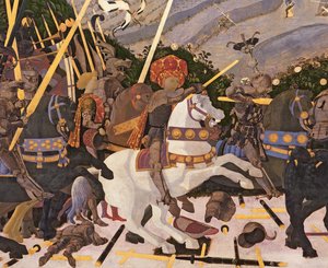 圣罗马诺战役，c.1450-60温度在30690的面板细节 作者 保罗·乌切洛